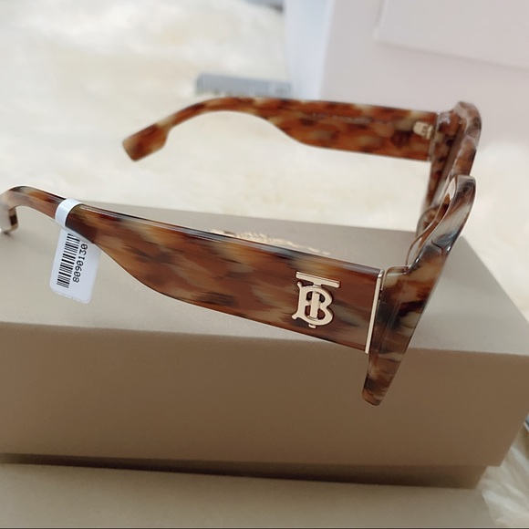 24H flash sale ? auth Burberry TB Monogram Motif Sunglasses NWT